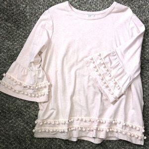 Crown & Ivy Pom Pom Top - 1X